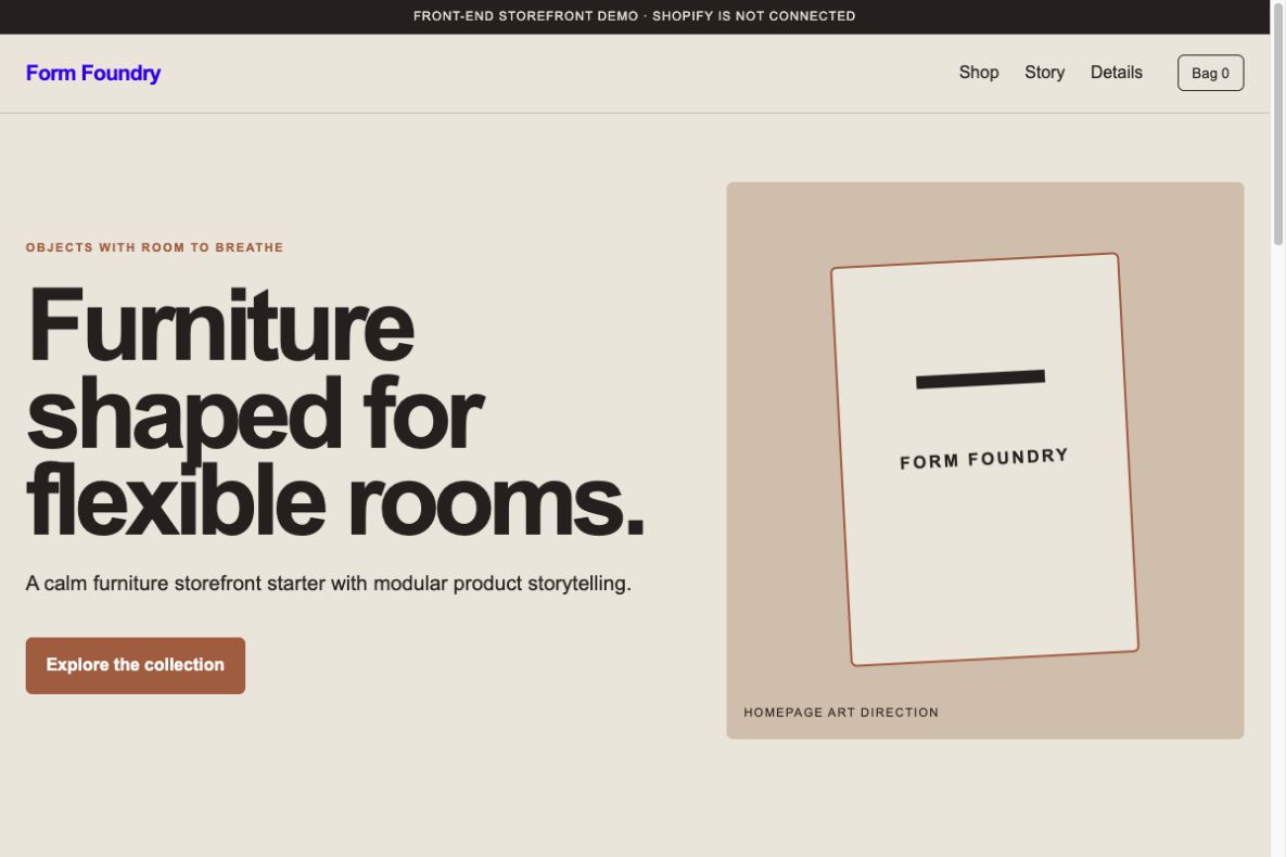 Voorbeeld van Form Foundry Furniture