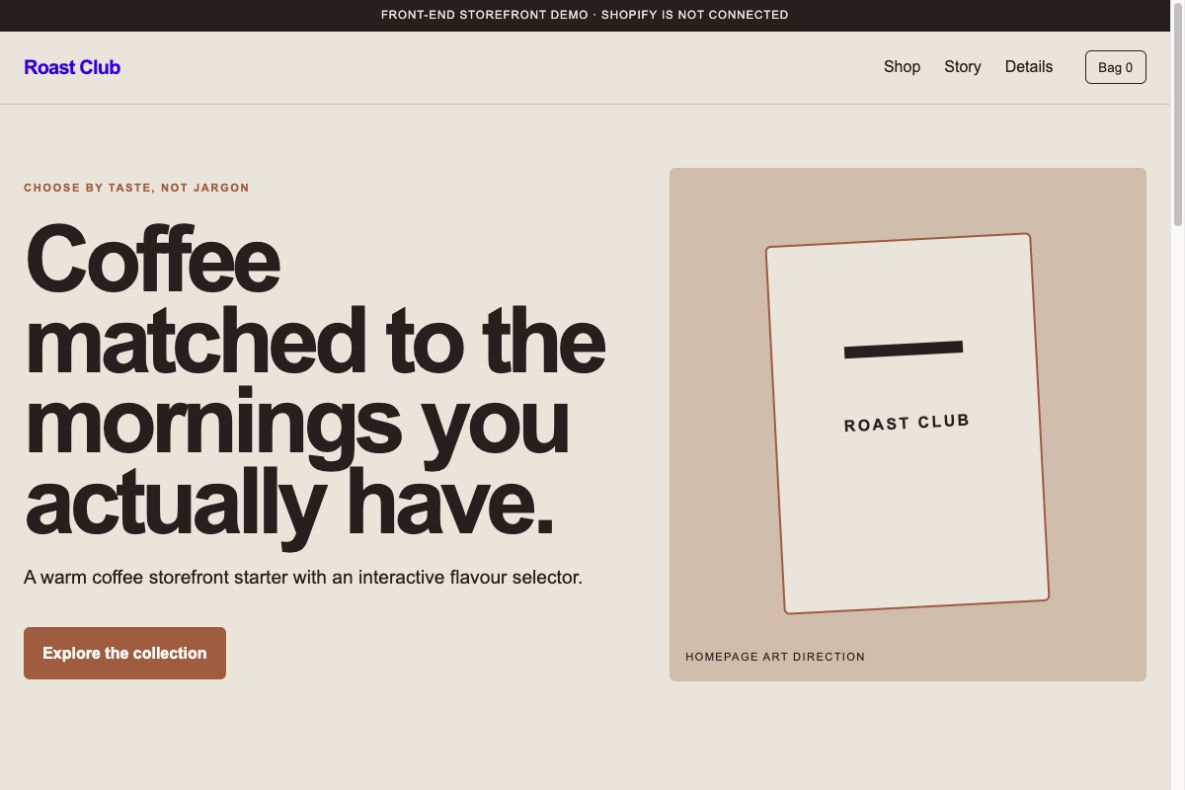 Voorbeeld van Roast Club Coffee